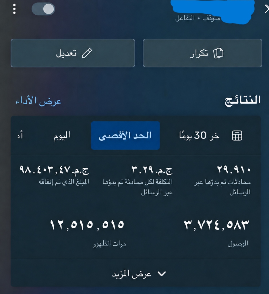 نتائج حملة انتشار 12.5 مليون ظهور و 30 ألف محادثة